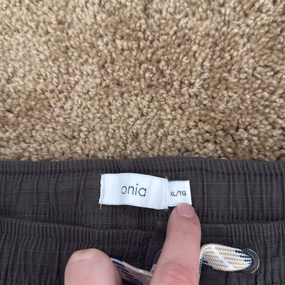 Onia Grey Pull On Straight Leg Casual Drawstring Pant - Picture 5 of 8